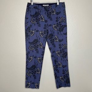 Boden Floral Pants sz‎ 8R Blue/Black